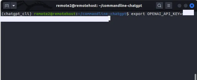 Create an environment variable