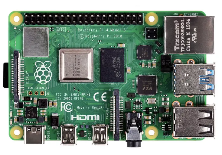 Raspberry Pi 4 Model B Top View