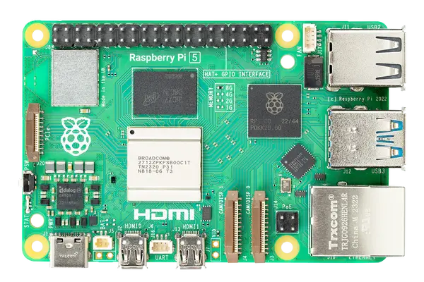 Raspberry Pi 5 model B Top Vew