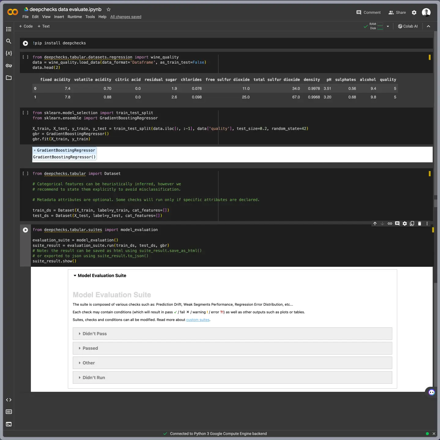 LLM Model data test in python